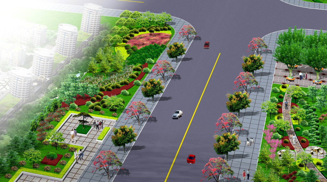 城市道路景观绿化设计CAD全套