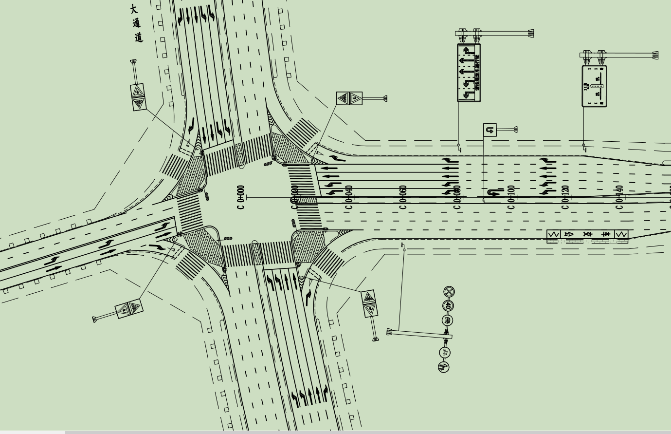 城市道路十字交叉口渠化设计